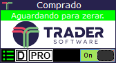 VisualBot ativo: comprado, aguardando para zerar